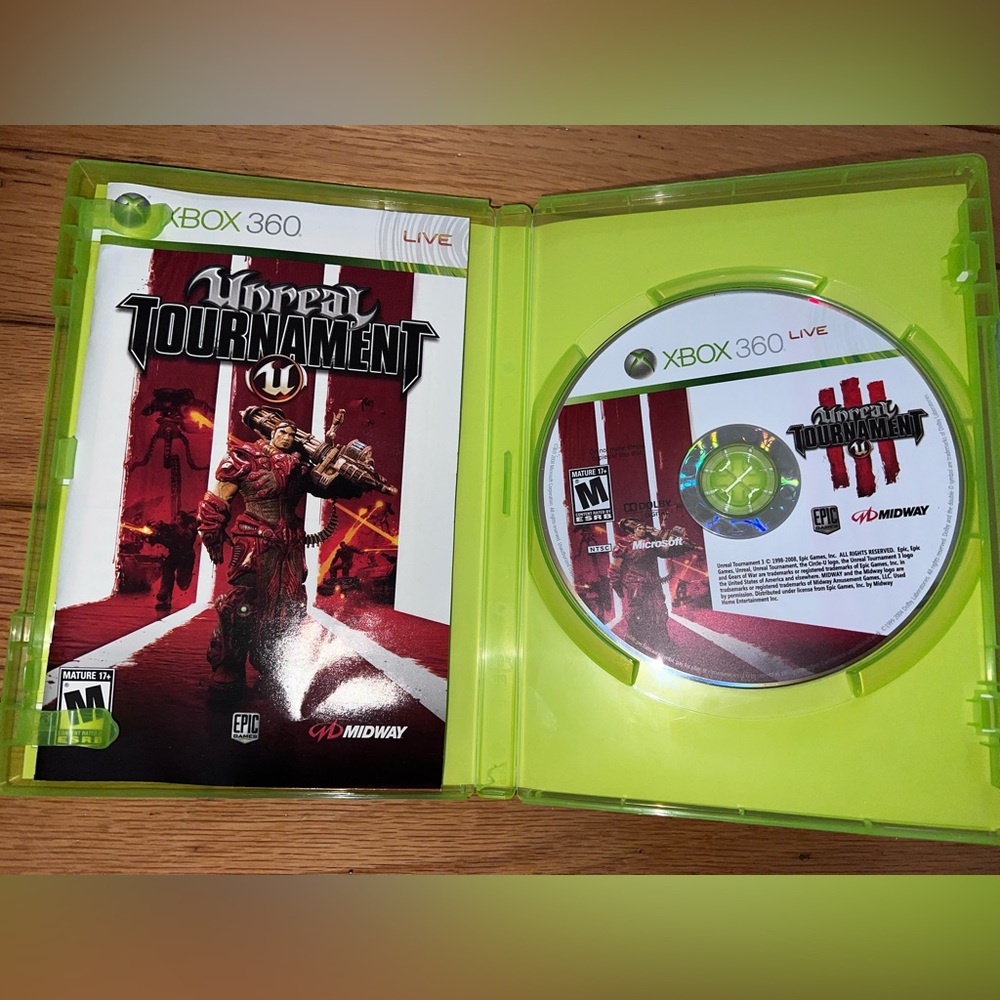 Unreal Tournament III for Xbox 360 video game disc